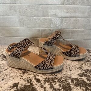 Lucky Brand animal print wedges